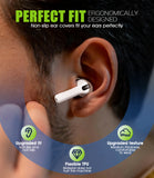 Seltureone 6 Pairs Covers for AirPods Pro 3 Ear Tips with Cleaning Kit, Scratch Resistant Anti Slip Sport Grip Earbud Covers for AirPods Pro 3rd Generation 2025 - White/Transparent/Black