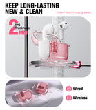 Seltureone Compatible with AirPods Pro 3 Case 2025 with Lock, Shockproof TPU Case Cover with Keychain and Cleaning Kit for Airpods Pro 3rd Generation Case Cute Girly-Pink