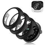 Seltureone 3 Pack for Google Pixel Watch 4 45mm Case (2025), Newly Upgraded Charge with Case On All-round Protection Hard PC Cover with Built-in Screen Protector for Google Pixel Watch 4 45mm Accessories - Black