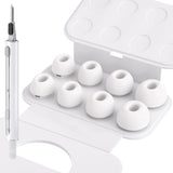 Seltureone 4 Pairs Replacement Ear Tips for Airpods Pro/Airpods Pro 2 with Noise Reduction Hole, Non-Slip Soft Silicone Airpods Pro Replacement Ear Tips with Portable Storage Box (XS/S/M/L)