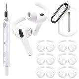 Seltureone 6 Pairs Ear Hooks Compatible with AirPods Pro 3 Ear Tips [Added Storage Pouch], Sport Anti-Slip for AirPods Pro 3 Accessories 2025 with Cleaning Kit and Carabiner