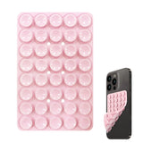 Seltureone 40 Grain Double Sided Silicone Suction Cup, Phone Suction Pad with Strong Adhesion, Silicone Grip for Selfies and Videos, Hands-Free Accessories for Phone Case - Light Pink