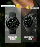 Seltureone 3 Pack for Google Pixel Watch 4 45mm Case (2025), Newly Upgraded Charge with Case On All-round Protection Hard PC Cover with Built-in Screen Protector for Google Pixel Watch 4 45mm Accessories - Black